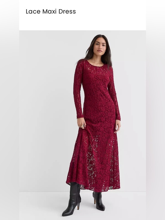 LOFT Dresses & Skirts - NWT Loft Size Large Lace Maxi Dress Vintage Burgundy Wedding Boho Romantic
